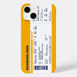 Funda Para iPhone 14 De Case-Mate Tarjeta de embarque - Amarillo