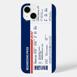 Funda Para iPhone 14 De Case-Mate Tarjeta de embarque - Azul y rojo