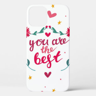 Funda Para iPhone 12 tarjeta de saludo el día de San Valentín con coraz