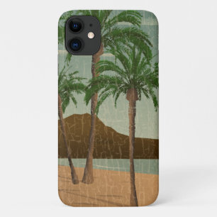 Funda Para iPhone 11 Tarjeta postal alterada de Waikiki Beach Vintage