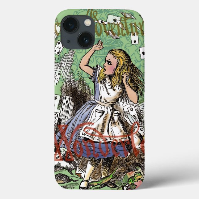 Funda De Case-Mate Para iPhone tarjetas alice conejo de sombrerero de wonderland (Reverso)