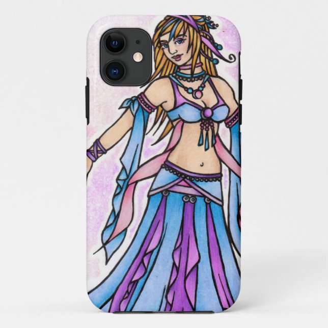 Funda De Case-Mate Para iPhone Tarjetas de cumpleaños de bailarín Belly (Reverso)