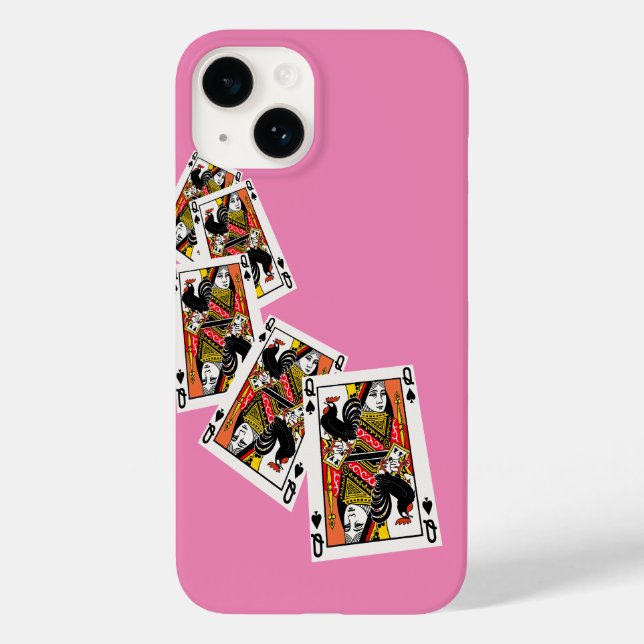 Funda De Case-Mate Para iPhone Tarjetas QOS mano ganadora de hotwife (Reverso )