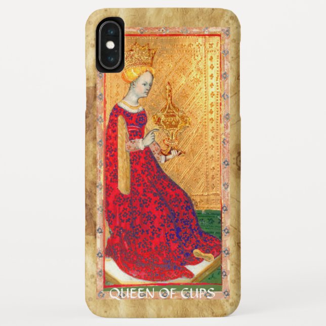 FUNDA DE Case-Mate PARA iPhone TAROTES DE RENACIMIENTO ANTIGUO / REINA DE CUPAS (Reverso)
