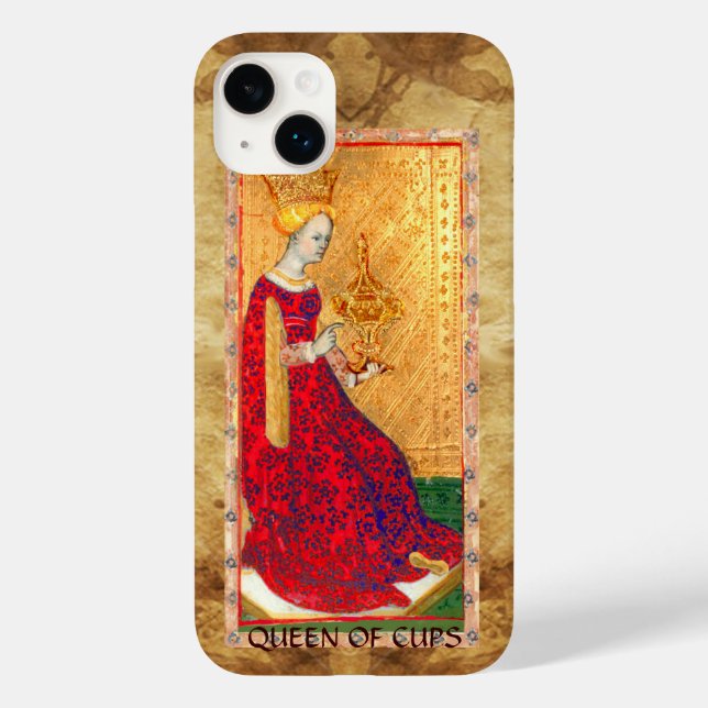 FUNDA DE Case-Mate PARA iPhone TAROTES DE RENACIMIENTO ANTIGUO / REINA DE CUPAS (Reverso )