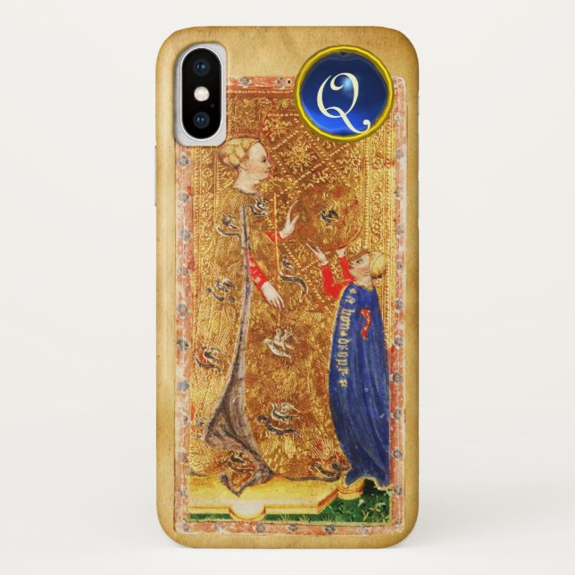FUNDA DE Case-Mate PARA iPhone TAROTES DE RENACIMIENTO ANTIGUO,REINA DE MONEDAS M (Reverso)