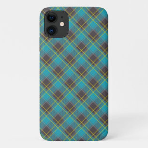 Funda Para iPhone 11 Tartan Blue Yellow Gray Trendy