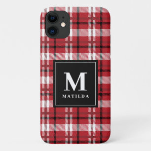 Funda Para iPhone 11 Tartán de monograma plastificado