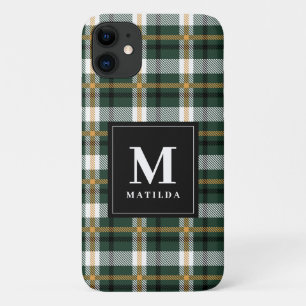 Funda Para iPhone 11 Tartán de monograma plastificado