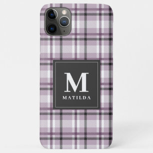 Funda Para iPhone 11 Pro Max Tartán de monograma plastificado