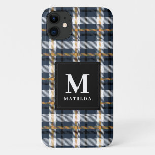 Funda Para iPhone 11 Tartán de monograma plastificado