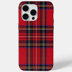 Funda Para iPhone 15 Pro Max Tartán de Stewart rojo