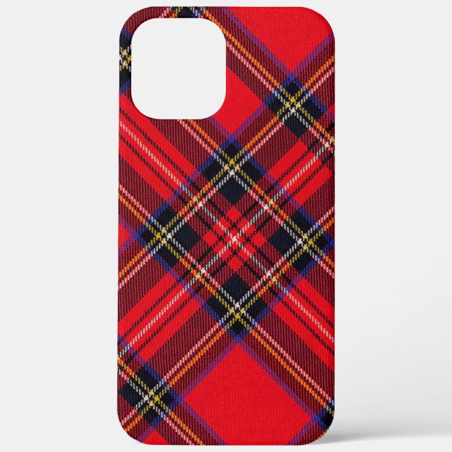 Funda De Case-Mate Para iPhone Tartán de Stewart rojo (Reverso )