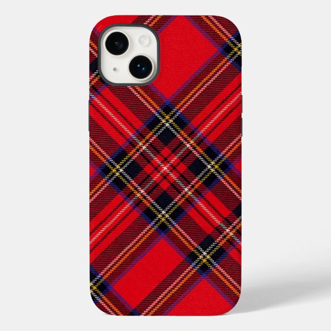 Funda De Case-Mate Para iPhone Tartán de Stewart rojo (Reverso )