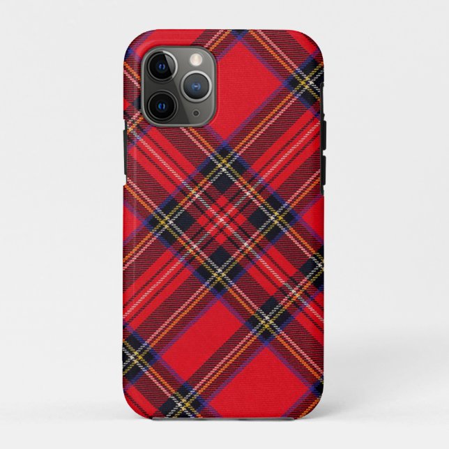 Funda De Case-Mate Para iPhone Tartán de Stewart rojo (Reverso)