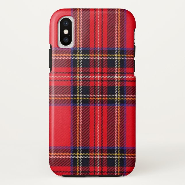 Funda De Case-Mate Para iPhone Tartán de Stewart rojo (Reverso)