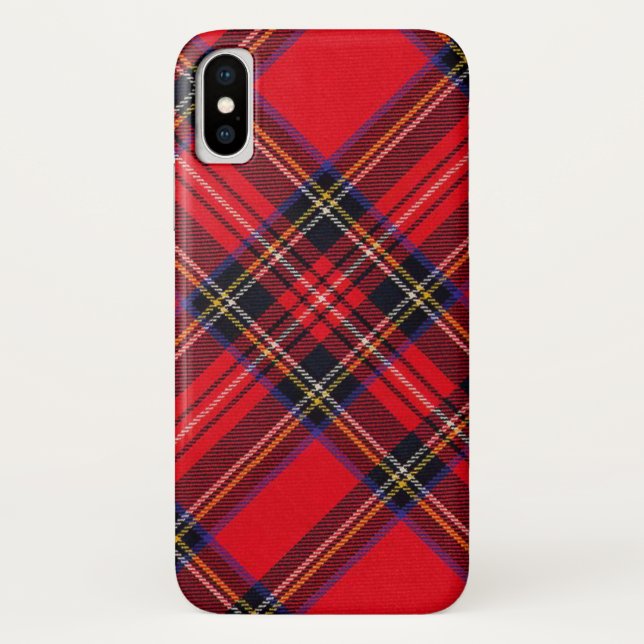 Funda De Case-Mate Para iPhone Tartán de Stewart rojo (Reverso)