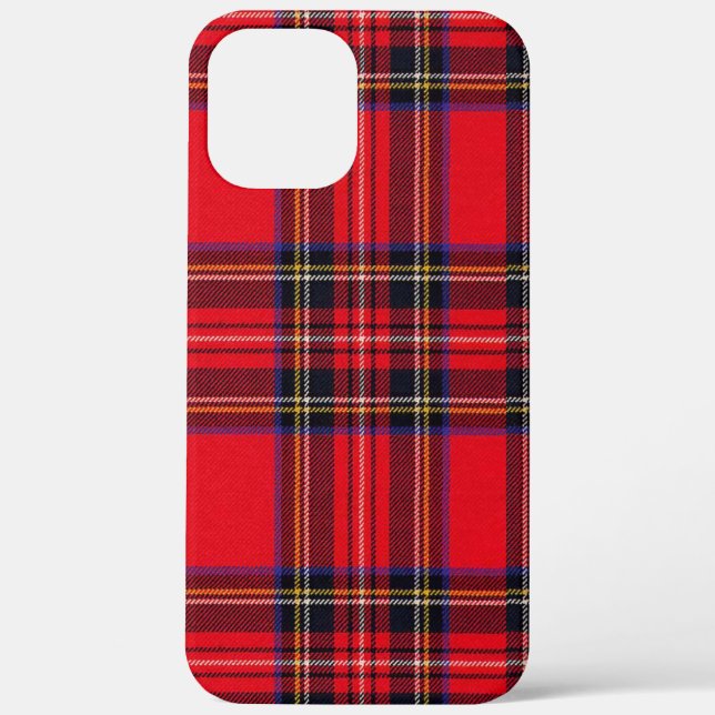 Funda De Case-Mate Para iPhone Tartán de Stewart rojo (Reverso )