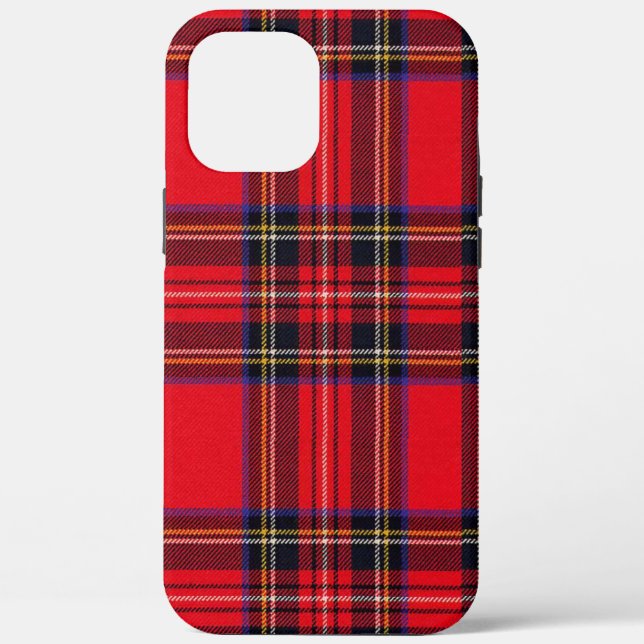 Funda De Case-Mate Para iPhone Tartán de Stewart rojo (Reverso )