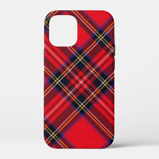 Funda De Case-Mate Para iPhone Tartán de Stewart rojo (Reverso )