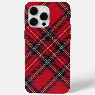 Funda Para iPhone 15 Pro Max Tartán de Stewart rojo