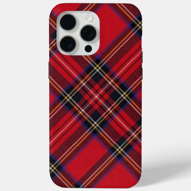 Funda De Case-Mate Para iPhone Tartán de Stewart rojo (Reverso )