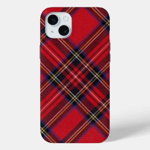 Funda Para iPhone 15 Mini Tartán de Stewart rojo