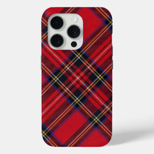 Funda Para iPhone 15 Pro Tartán de Stewart rojo