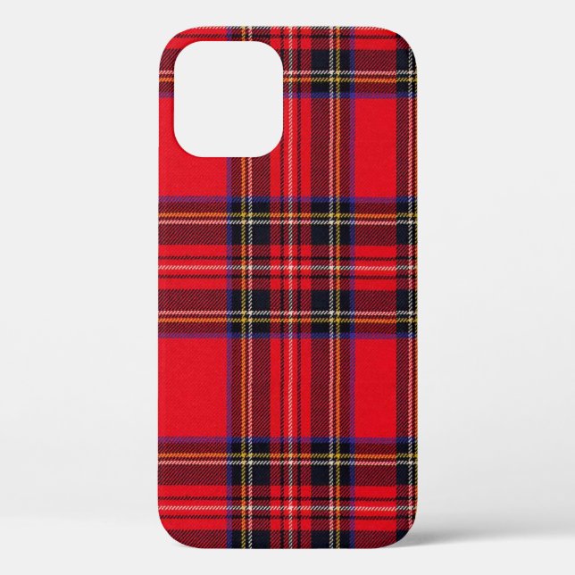 Funda De Case-Mate Para iPhone Tartán de Stewart rojo (Reverso )