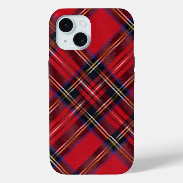 Funda De Case-Mate Para iPhone Tartán de Stewart rojo (Reverso )