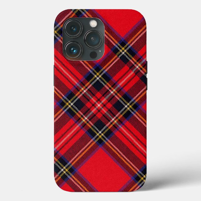 Funda De Case-Mate Para iPhone Tartán de Stewart rojo (Reverso )