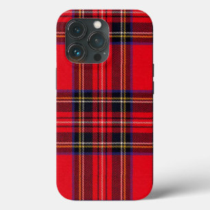 Funda Para iPhone 13 Pro Tartán de Stewart rojo
