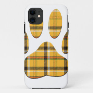 Funda Para iPhone 11 Tartan Dog Paw Print