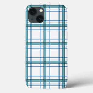 Funda Para iPhone 13 Tartán en turquesa