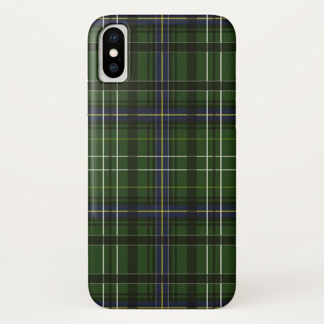 Funda De Case-Mate Para iPhone Tartán en verde (Reverso)
