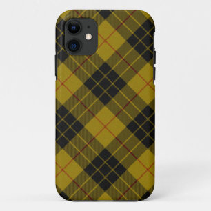 Funda Para iPhone 11 tartan MacLeod amarillo cuadros negros