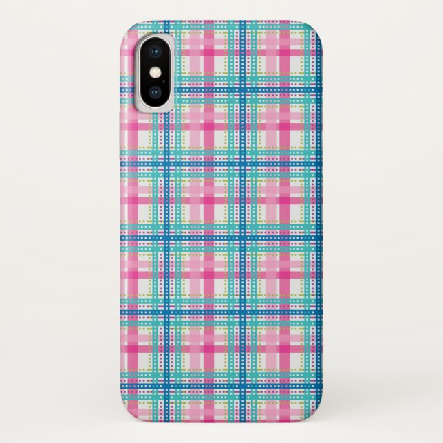 Funda De Case-Mate Para iPhone Tartán, modelo de la tela escocesa (Reverso)