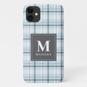 Funda Para iPhone 11 Tartan monogramo en polvo