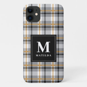 Funda Para iPhone 11 Tartan monogramo en polvo