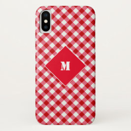 Funda Para iPhone X tartán plaid clásico de color blanco