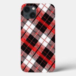 Funda Para iPhone 13 Tartan Plaid Red and Black iPhone / iPad case