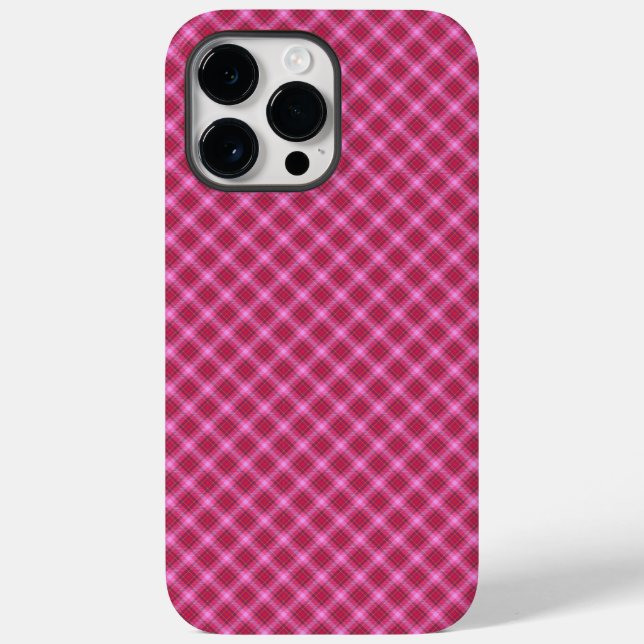 Funda De Case-Mate Para iPhone Tartán rosa (Reverso )