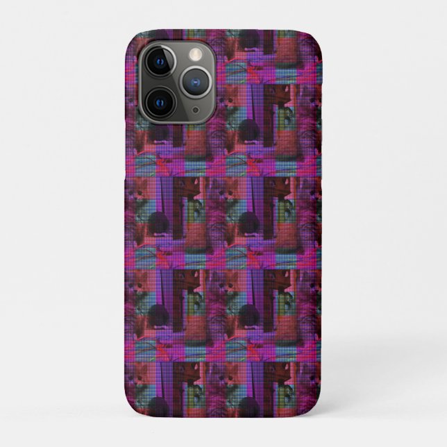 Funda De Case-Mate Para iPhone "Tartan Tails: El juguetón morado de juguete" (Reverso)