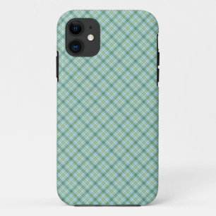 Funda Para iPhone 11 Tartán verde azul