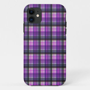 Funda Para iPhone 11 Tartán verificado púrpura,