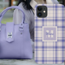 Tartán - y malva ligera - Estuche de teléfono
