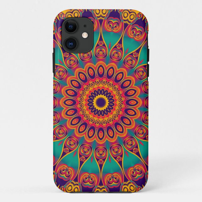 Funda De Case-Mate Para iPhone Tattoo Kaleidoscope Fractal (Reverso)