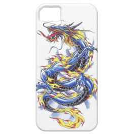 Funda Para iPhone 11 Tatttoo azul japonés oriental fresco del dragón