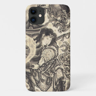 Funda Para iPhone 11 Tatuaje clásico de tinta de demonio japonés de G