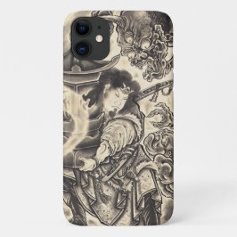 Funda Para iPhone 11 Tatuaje clásico de tinta de demonio japonés de Gua